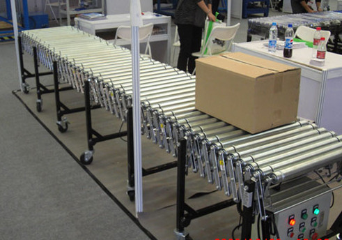 伸縮輥筒輸送機運行圖，m.henful.com.cn